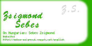 zsigmond sebes business card
